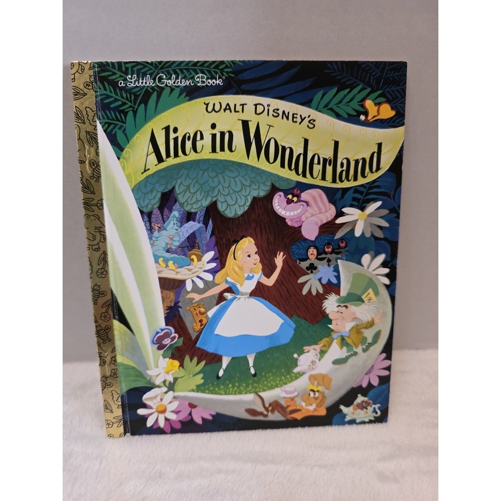 VNTG Little Golden Book 3 Disney, 3 Little Pigs, Alice In Wonderland, Pinocchio - Picture 2 of 16